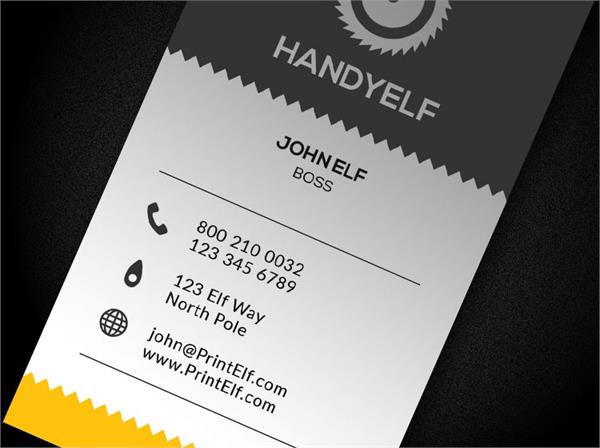 Handyman business card design