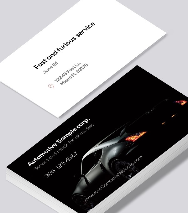  & Modern contemporary business card design - Automotive service business card