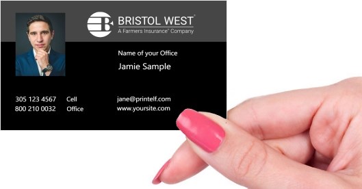 Hand holding business card -  Bristol West Insurance Personal