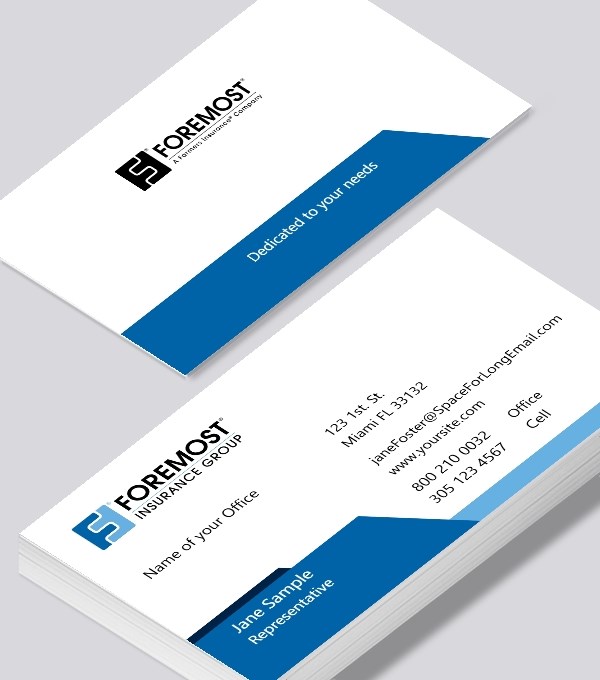  & Modern contemporary business card design - Foremost Representative