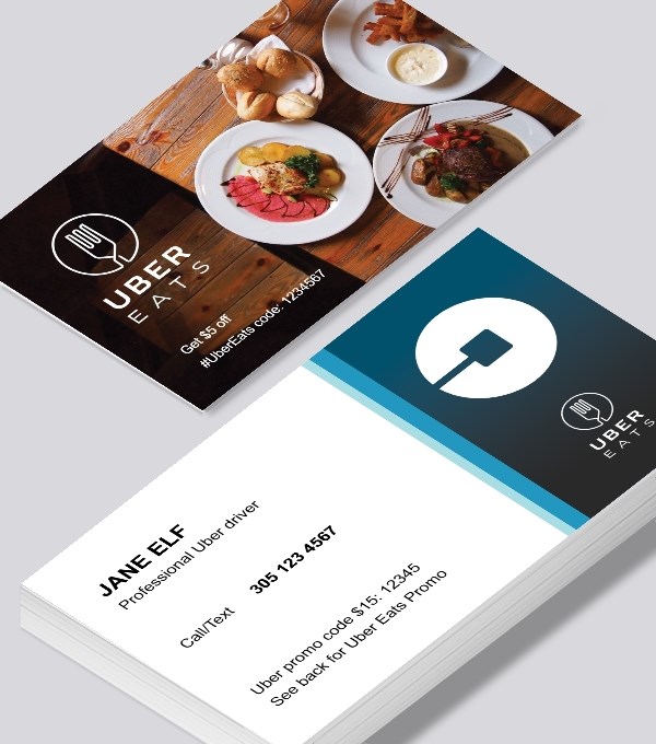  & Modern contemporary business card design - Uber Eats business card