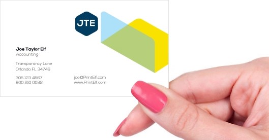 Hand holding business card -  Accounting business card