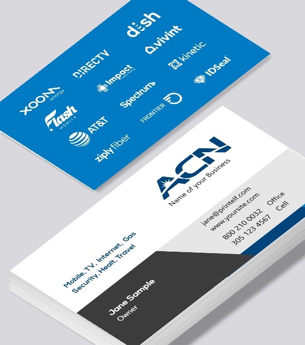  & Modern contemporary business card design - ACN affiliate