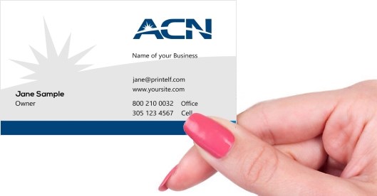 Hand holding business card -  ACN Business