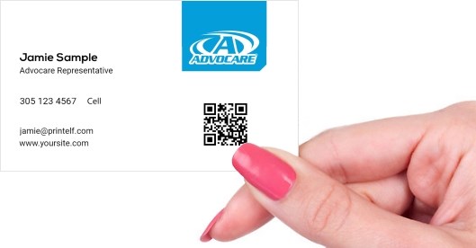 Hand holding business card -  Advocare-Connect