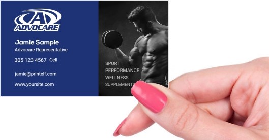 Hand holding business card -  Advocare Wellness