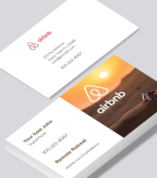  & Modern contemporary business card design - airbnb home business card