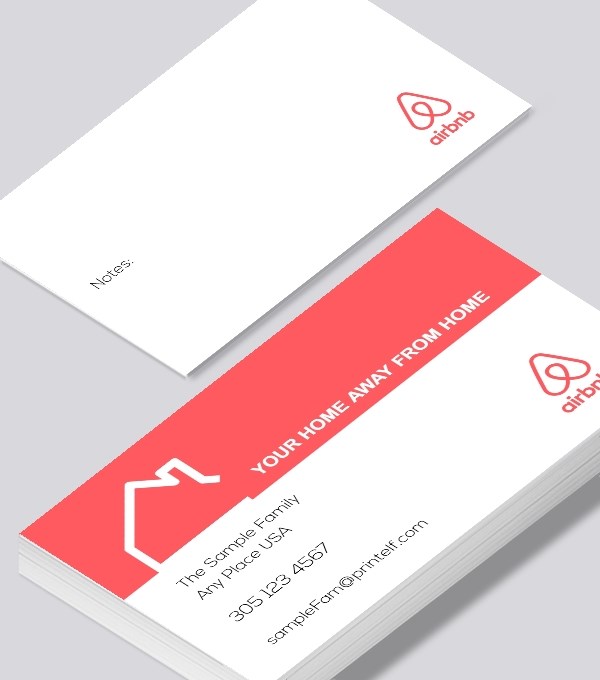  & Modern contemporary business card design - Airbnb vacation business card