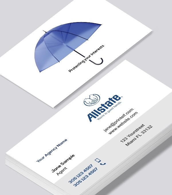  & Modern contemporary business card design - Allstate Agent