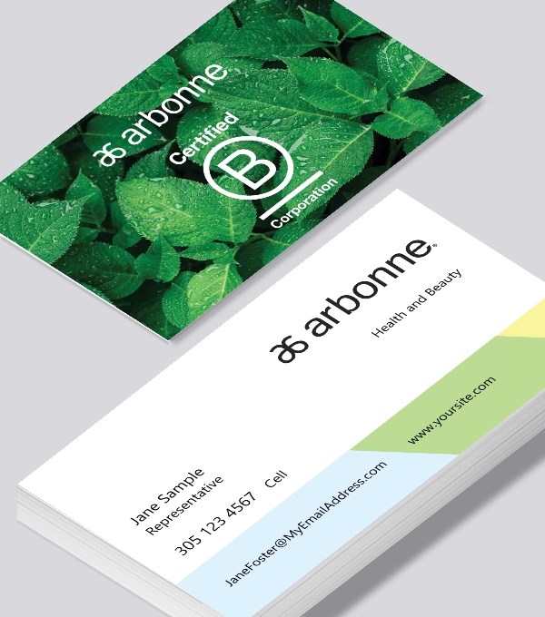  & Modern contemporary business card design - Arbonne consultant