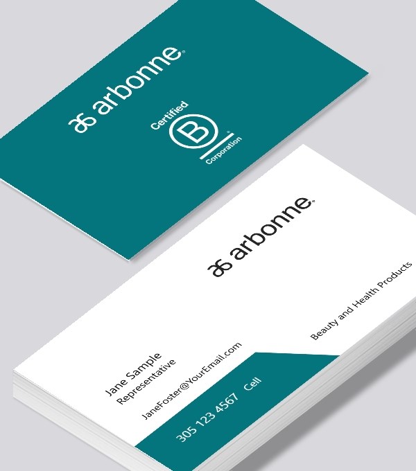  & Modern contemporary business card design - Arbonne health and beauty