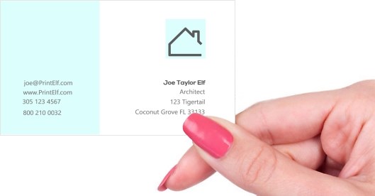 Hand holding business card -  Architect business card