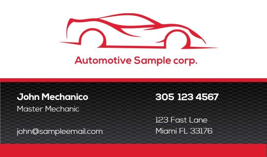 Modern design.Automotive business card design