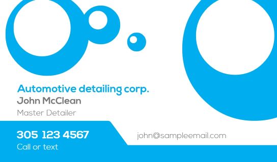 Modern design.Automotive detailing business card