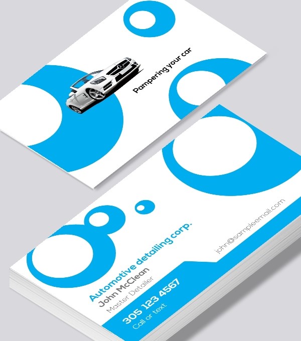  & Modern contemporary business card design - Automotive detailing business card 