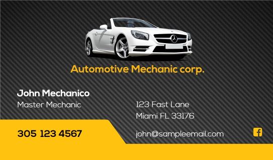 Modern design.Automotive  mechanic detailer business card