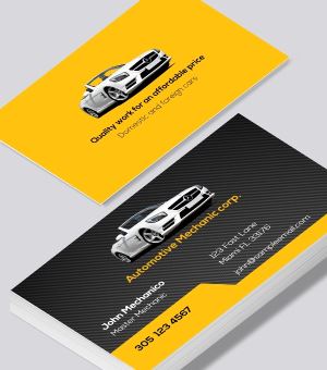 Automotive  mechanic detailer business card