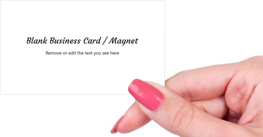 Hand holding business card -  blank business card design