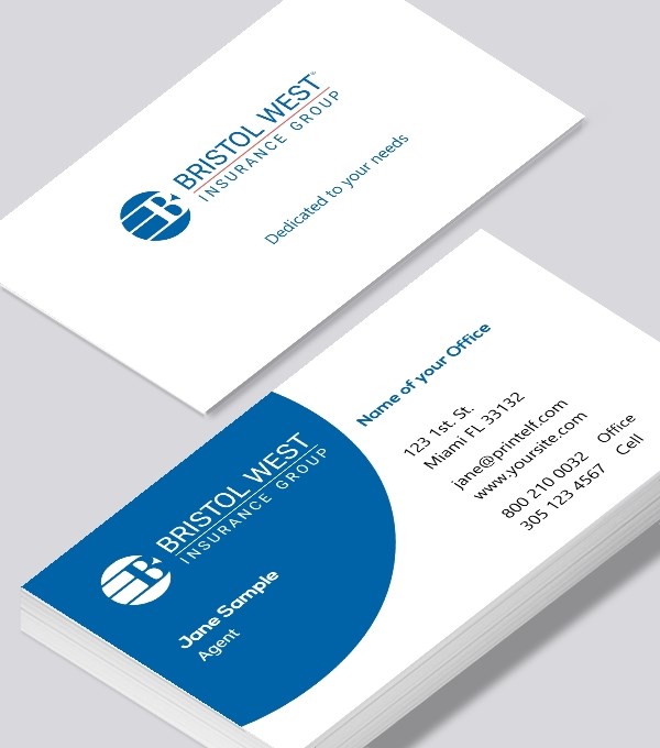  & Modern contemporary business card design - Bristol West Insurance Modern