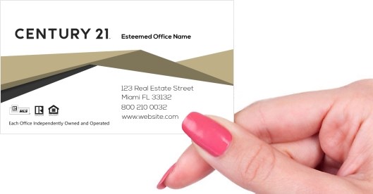 Hand holding business card -  Century 21 Associate business card