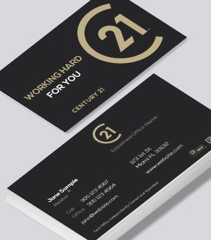 Century 21 business cards for realtors