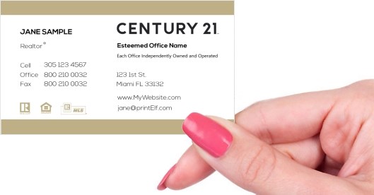 Hand holding business card -  Century 21 Classic business card