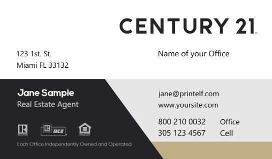 Modern design.Century 21 Modern Agent business card