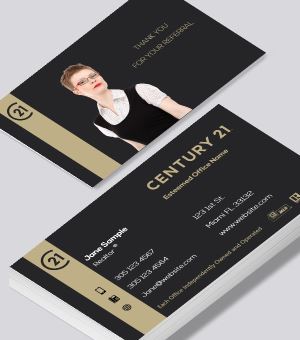 Century 21 Residential and commercial business card for Agents and Realtors