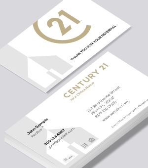 Century 21 Residential and Commercial business cards