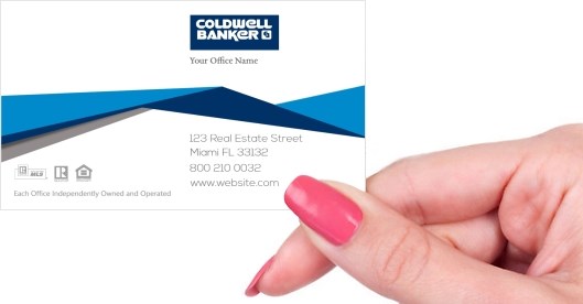 Hand holding business card -  Coldwell Banker real estate modern business card