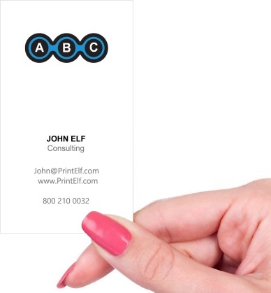 Hand holding business card -  Consulting business card