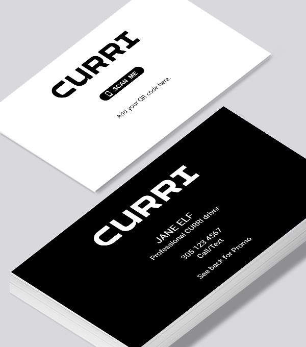  & Modern contemporary business card design - CURRI driver