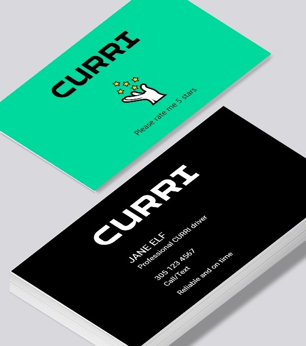  & Modern contemporary business card design - CURRI with ratings