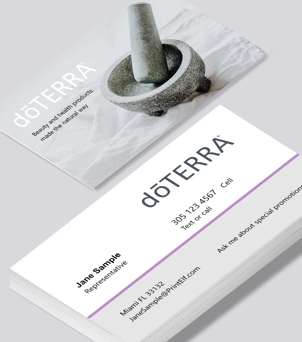  & Modern contemporary business card design - doTERRA affiliate