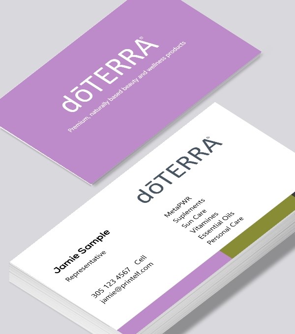  & Modern contemporary business card design - doTERRA representative