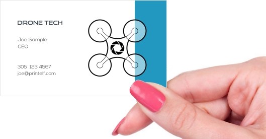 Hand holding business card -  Drone Aerial business card