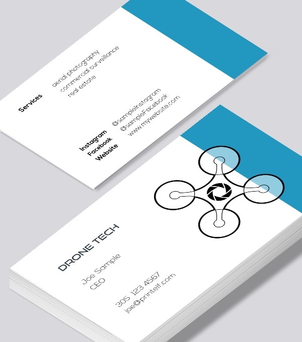  & Modern contemporary business card design - Drone Aerial business card