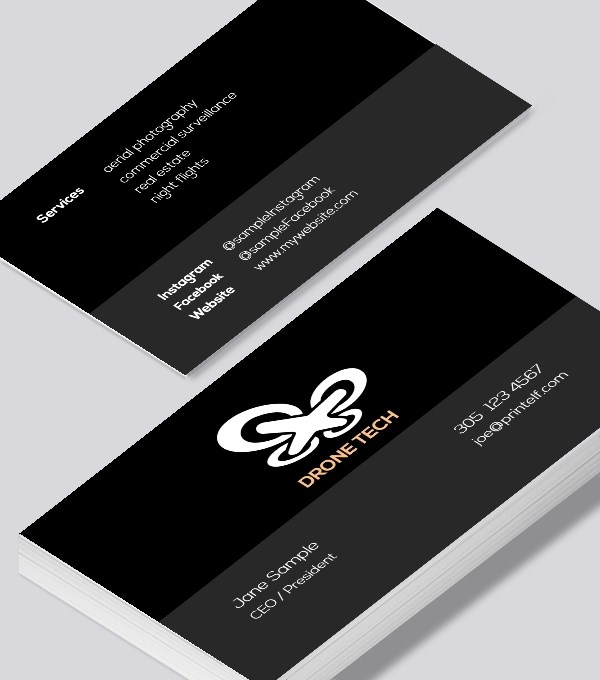  & Modern contemporary business card design - Drone Night Vision business card