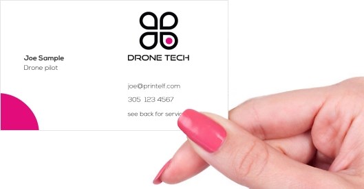 Hand holding business card -  Drone Thermal Imaging business card