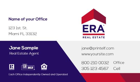 Modern design.ERA Real Estate business card