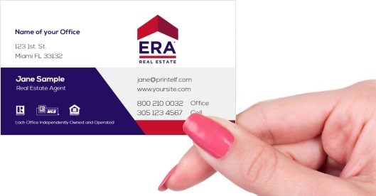 Hand holding business card -  ERA Real Estate business card