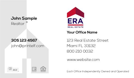 Modern design.ERA Real Estate residentila and commercial  business card