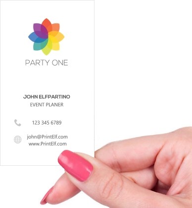 Hand holding business card -  Event Planer business card