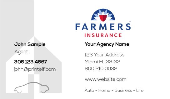 Modern design.Farmers Insurance  business cards