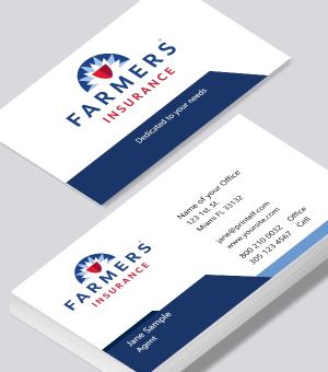 Farmers Insurance  business cards clean cut look