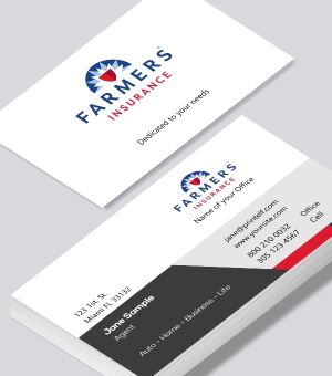 Farmers Insurance  business cards for life insurance