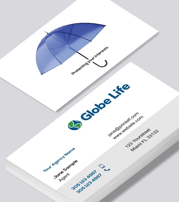  & Modern contemporary business card design - Globe Life agent