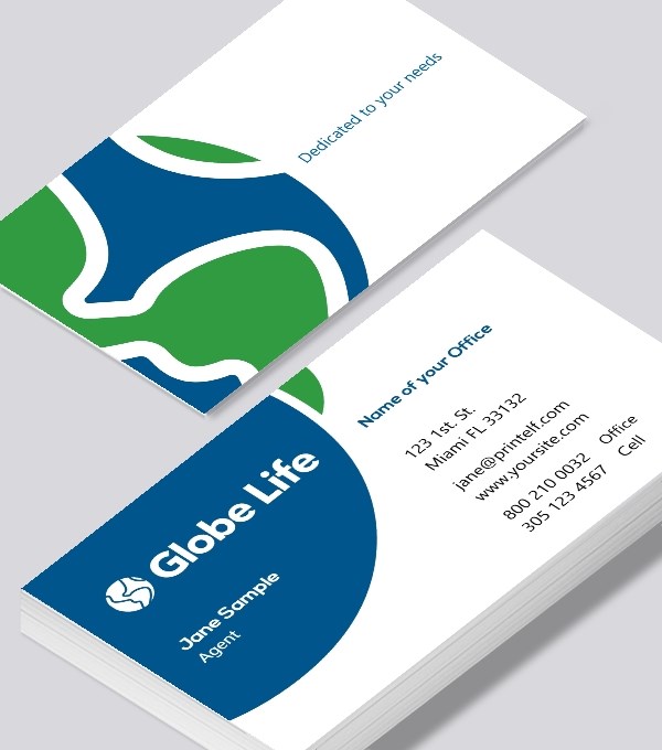  & Modern contemporary business card design - Globe Life modern