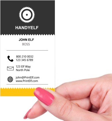 Hand holding business card -  Handyman business card