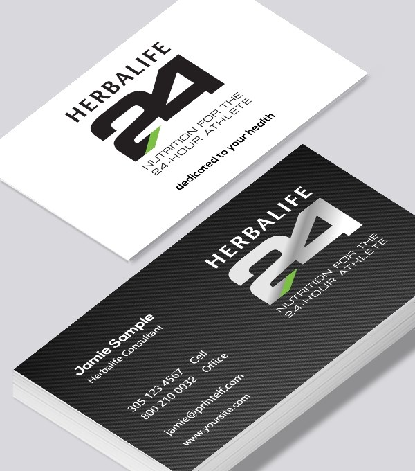  & Modern contemporary business card design - Herbalife-carbon